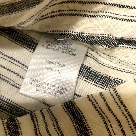 Twelfth Street Cynthia Vincent Linen Romper Stripe - Picture 9 of 9